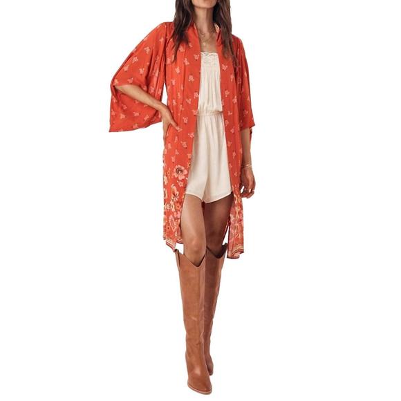 NEW SPELL joni midi robe in campfire - Picture 1 of 3